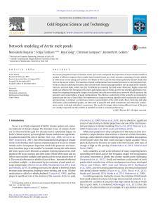 Network modeling of Arctic melt ponds ⁎ Meenakshi Barjatia ,