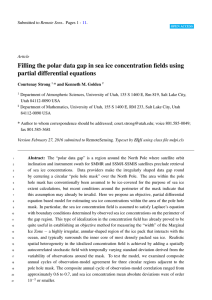 Filling the polar data gap in sea ice concentration fields... partial differential equations