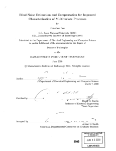 Blind  Noise  Estimation  and  Compensation ... Characterization  of  Multivariate  Processes