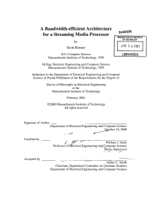 A  Bandwidth-efficient  Architecture for a Streaming Media Processor BARKER 001