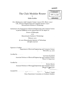 The  Click  Modular Router Eddie  Kohler 2001 BARKER