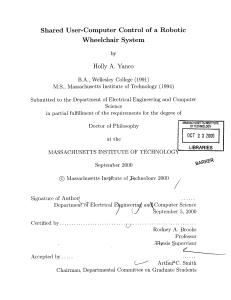 Shared  User-Computer  Control  of  a ... Wheelchair  System A.
