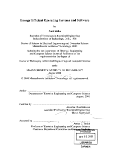Energy Efficient  Operating Systems  and Software