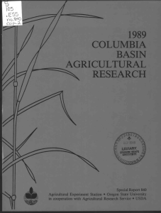 1989 COLUMBIA BASIN AGRICULTURAL