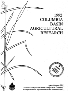 1992 COLUMBIA BASIN AGRICULTURAL