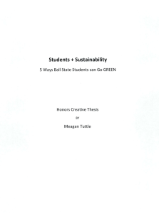 Students Sustainability + 5 Ways Ball  State Students can  Go ...