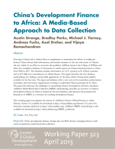 China’s Development Finance to Africa: A Media-Based Approach to Data Collection