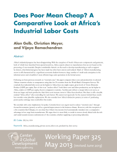 Does Poor Mean Cheap? A Comparative Look at Africa’s Industrial Labor Costs