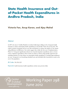 State Health Insurance and Out- of-Pocket Health Expenditures in Andhra Pradesh, India