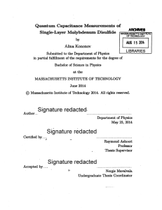 Quantum Capacitance  Measurements  of Single-Layer  Molybdenum  Disulfide AUG 20