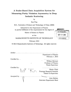 A  Scaler-Based  Data  Acquisition  System ... Measuring  Parity Violation  Asymmetry  in  Deep