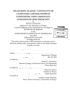 MEASURING  ELASTIC  CONSTANTS  OF LAMINATED  COPPER/NIOBIUM