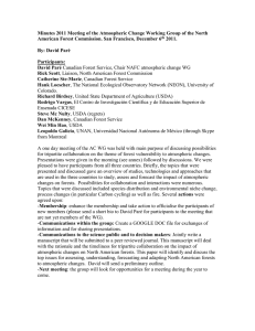 Minutes 2011 Meeting of the Atmospheric Change Working Group of... American Forest Commission. San Francisco, December 6