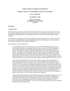 NORTH AMERICAN FORESTRY COMMISSION WORKING GROUP ON ATMOSPHERIC CHANGES AND FORESTS