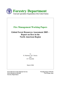 Forestry Department  Fire Management Working Papers Global Forest Resources Assessment 2005 –