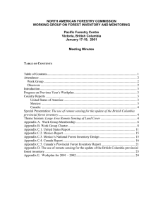 NORTH AMERICAN FORESTRY COMMISSION WORKING GROUP ON FOREST INVENTORY AND MONITORING