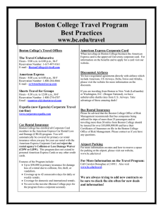 Boston College Travel Program  Best Practices w