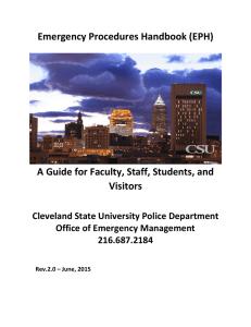 Emergency Procedures Handbook (EPH) A Guide for Faculty, Staff, Students, and Visitors