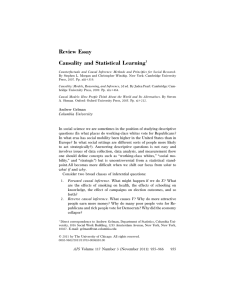 Review Essay Causality and Statistical Learning