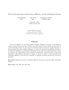 The Growth Dynamics of Innovation, Diffusion, and the Technology Frontier Abstract