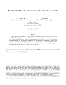 Host-Country Financial Development and Multinational Activity