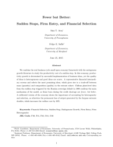 Fewer but Better: Sudden Stops, Firm Entry, and Financial Selection
