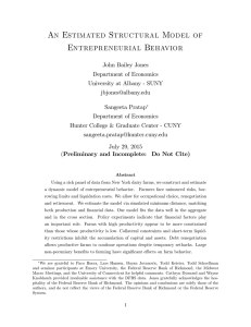An Estimated Structural Model of Entrepreneurial Behavior