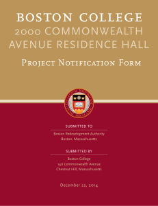 boston college 2000 COMMONWEALTH AVENUE RESIDENCE HALL Project Notification Form