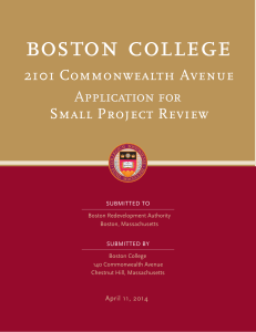 boston college 2101 Commonwealth Avenue Small Project Review Application for