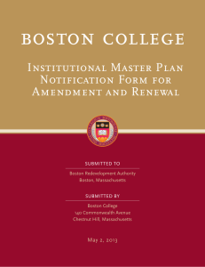 boston college Institutional Master Plan Notification Form for Amendment and Renewal