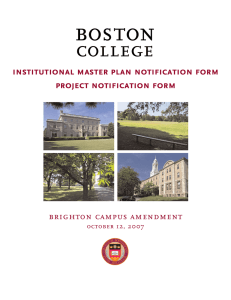 institutional master plan notification form project notification form brighton campus amendment