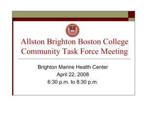 Allston Brighton Boston College C it T k F M ti
