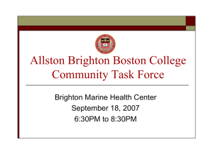 Allston Brighton Boston College Community Task Force Brighton Marine Health Center