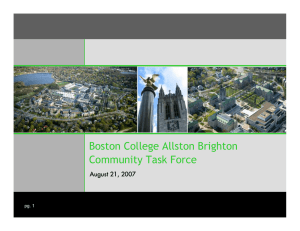 Boston College Allston Brighton Community Task Force August 21, 2007 pg. 1