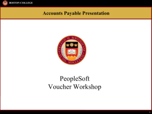 PeopleSoft Voucher Workshop Accounts Payable Presentation