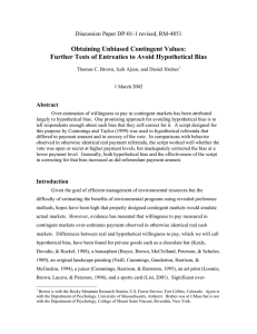 Obtaining Unbiased Contingent Values: Discussion Paper DP-01-1 revised, RM-4851