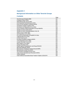 Appendix C Background Information on Other Terrorist Groups Contents