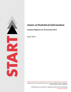 Annex of Statistical Information  April 2014 Country Reports on Terrorism 2013