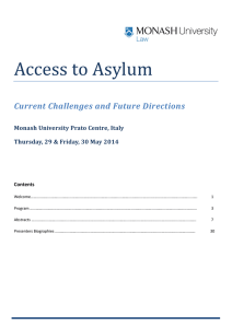 Access to Asylum Current Challenges and Future Directions