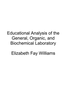 Educational Analysis of the General,  Organic,  and Biochemical  Laboratory