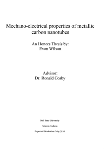 Mechano-electrical properties of metallic carbon nanotubes An Honors Thesis by: Evan Wilson