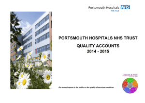 PORTSMOUTH HOSPITALS NHS TRUST QUALITY ACCOUNTS 2014 - 2015