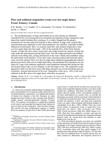 Flow and sediment suspension events over low-angle dunes: Fraser Estuary, Canada