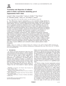 Translation and dispersion of sediment pulses in flume experiments simulating gravel