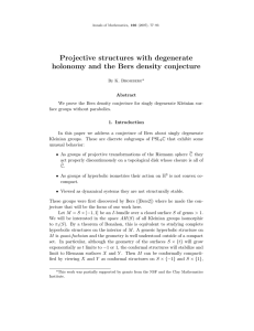 Projective structures with degenerate holonomy and the Bers density conjecture