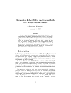 Geometric inflexibility and 3-manifolds that fiber over the circle January 24, 2009