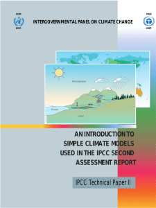 IPCC Technical Paper II AN INTRODUCTION TO SIMPLE CLIMATE MODELS