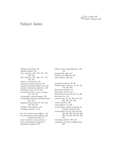 Subject Index This is page 537 Printer: Opaque this