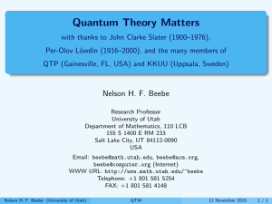 Quantum Theory Matters