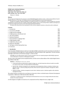 TUGboat, Volume 30 (2009), No. 1 1001 B TEX meets relational databases